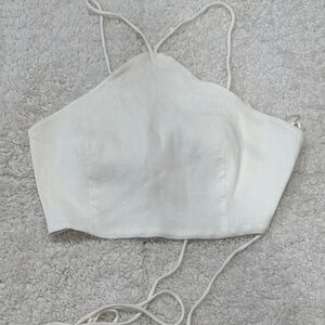 Zara Cream Halter Top